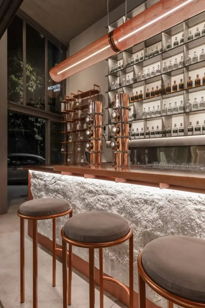 counter of MORETTI GIN BAR