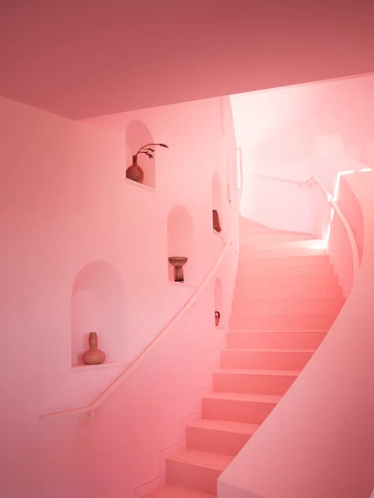 staircase of Domaine de la Rose