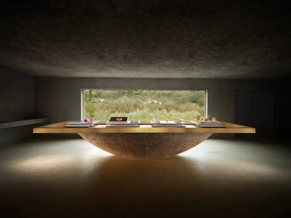 underground lab of Domaine de la Rose