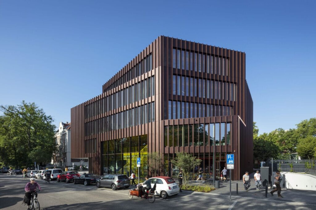 front of the building